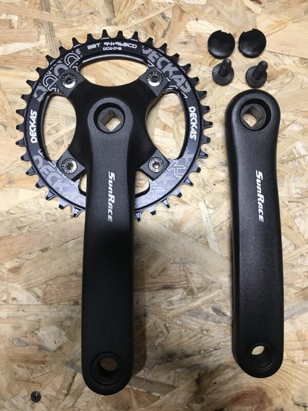 Kliky SunRace 175mm 1x10 1x11 1x12 Narrow Wide - čtyřhran