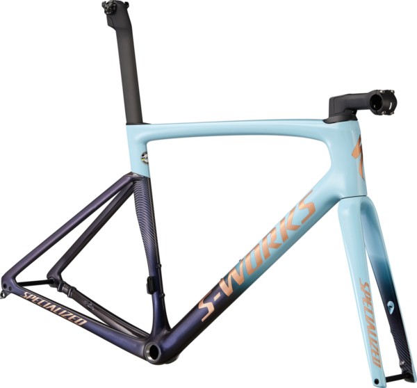 Rámová sada Specialized S-Works Tarmac SL7 2022 Arctic Blue / Dusty Blue Fade / Satin Bronze Foil, vel.58